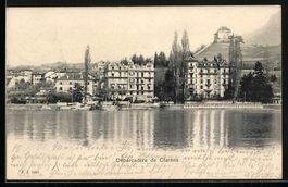AK Clarens, Le Dèbarcadère, 1901