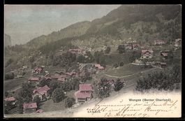 AK Wengen /Berner Oberland, Ortsansicht
