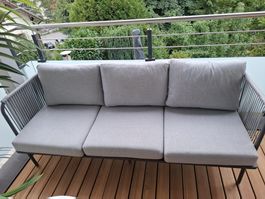 Gartensofa 3-Sitzer grau guter Zustand