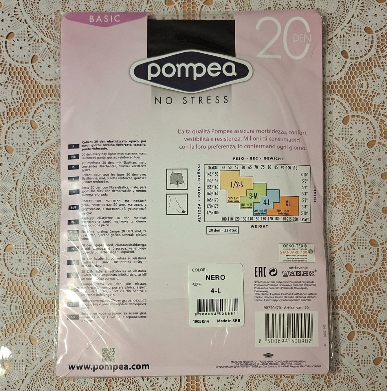 Collants: Pompea Basic Vani 20DEN Schwarz Gr.4/L Strumpfhose – Neuf avec emballage d'origine à Amriswil par Celini3 1