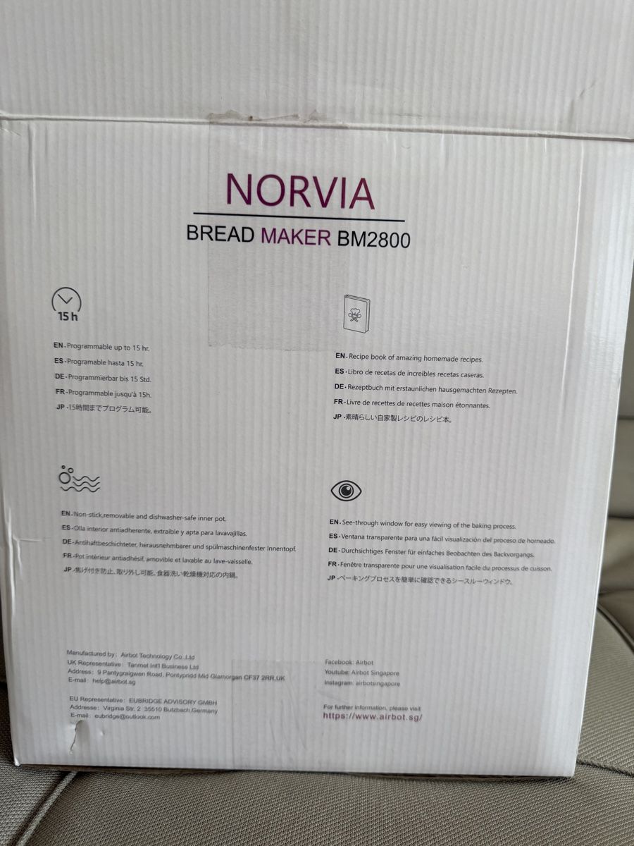 Küchengeräte: Norvia Bread Maker BM2800 – Neu (gemäss Beschreibung) aus Cham von cec_b78y 9