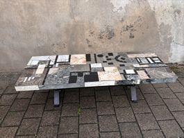 Couchtisch mit Marmor Mosaik(Einlagen) Platte gebraucht