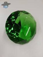 Glas Diamant - grün / 12 cm
