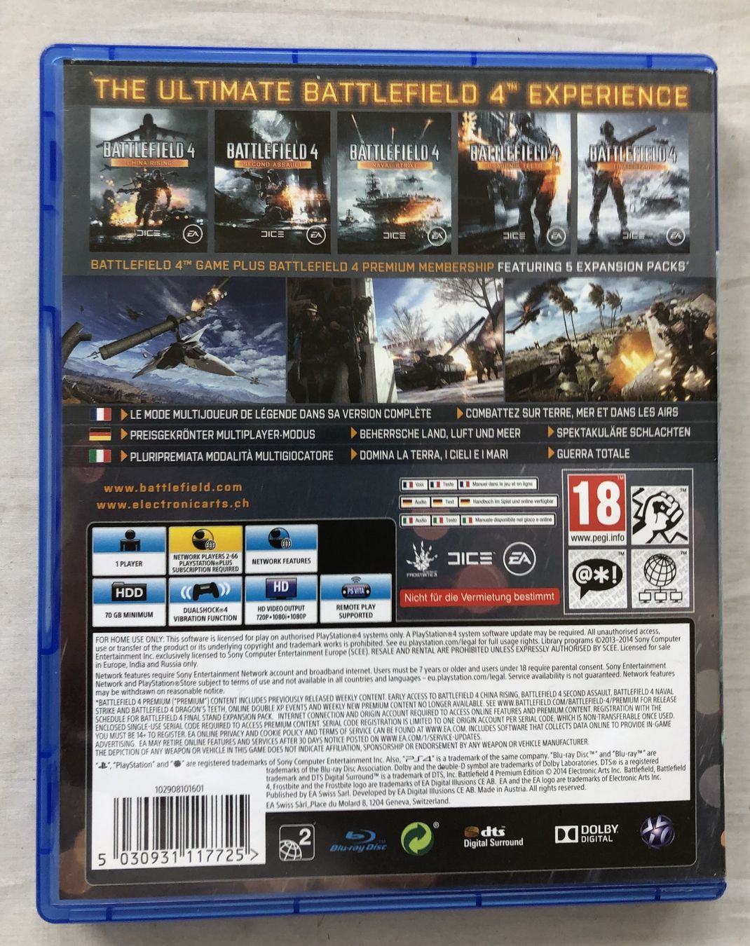 Giochi: PS 4 - BATTLEFIELD 4 [PREMIUM EDITION] – Usato da Schaffhausen venduto da durruti 2