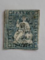 (517) Sitzende Helvetia 1854/62 mit Stempel