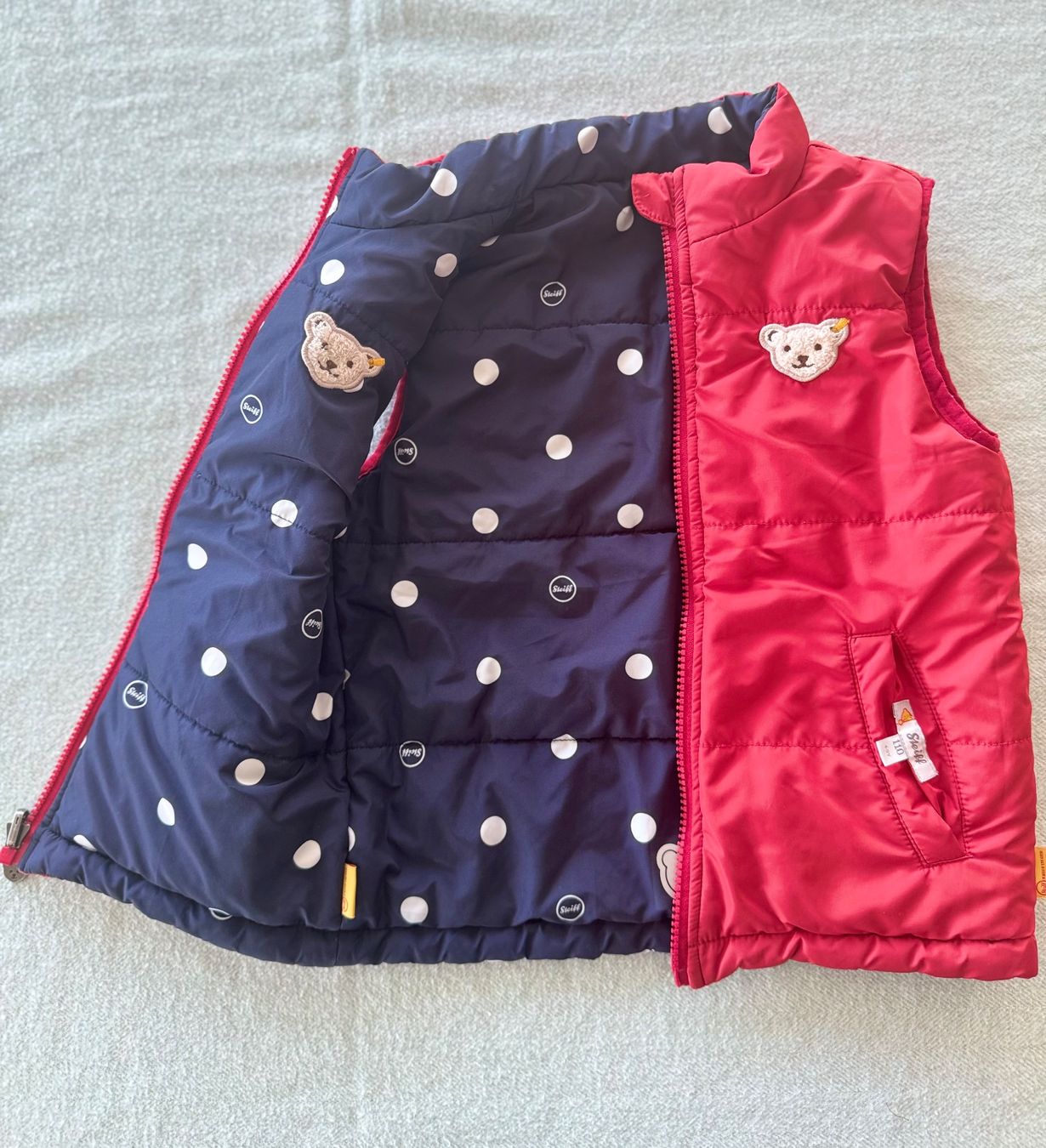 Steiff Giacche & Cappotti: Steiff Wendeweste Rot Blau 110 – Usato da Meilen venduto da tplm 1