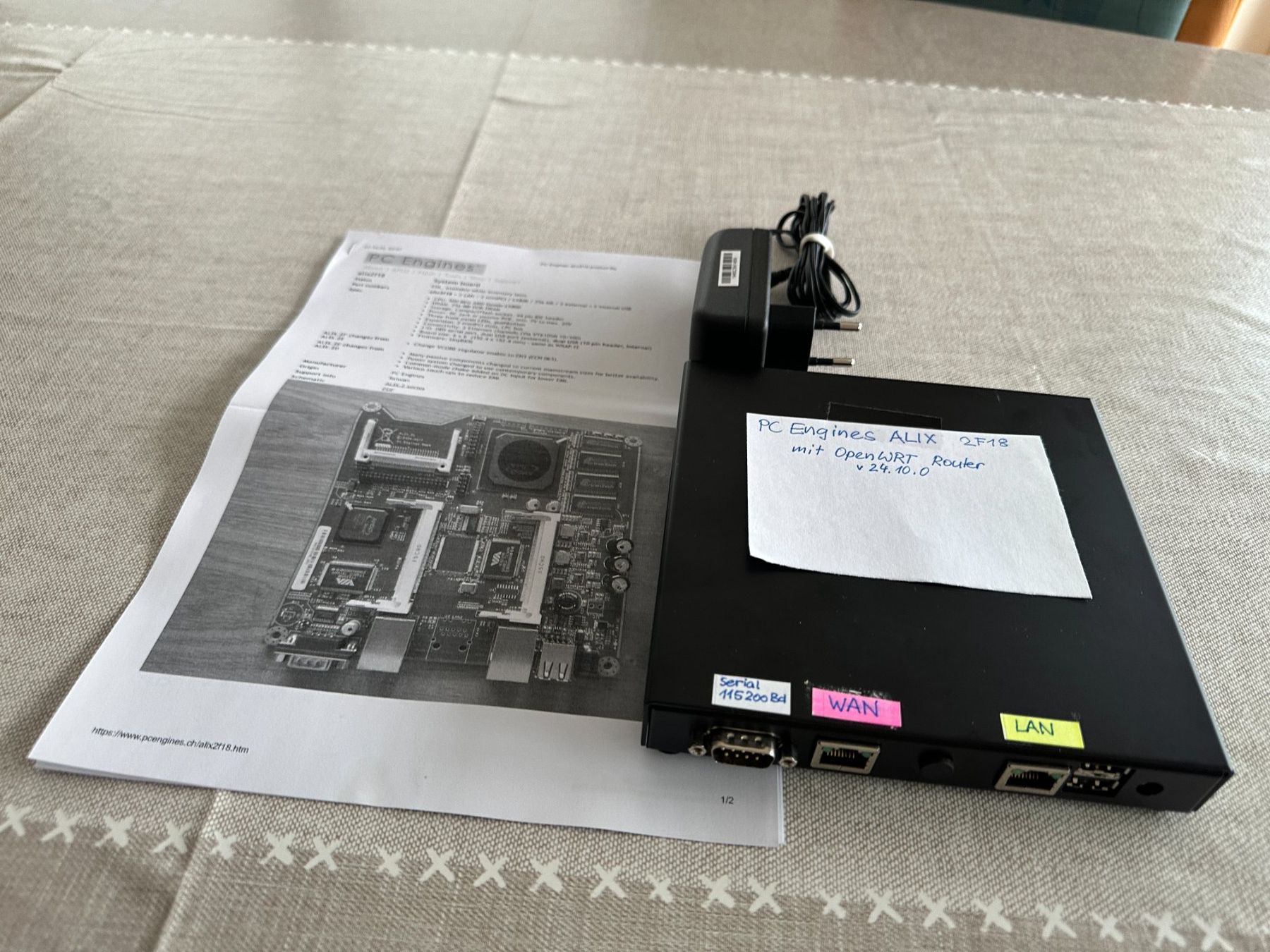 Firewall: PC-Engines Alix 2F18 Firewall / Router OpenWRT – Usato da Ibach venduto da Wzgra