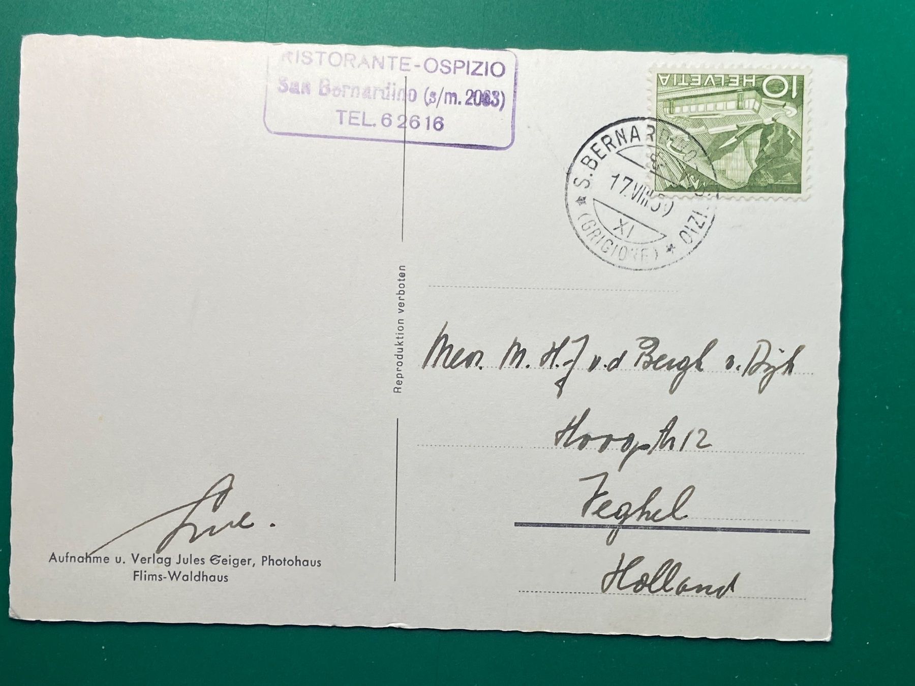 Cartes postales: Bernhardin-Hospiz - San Bernardino – D'occasion à Steg VS par _vinci_ 1