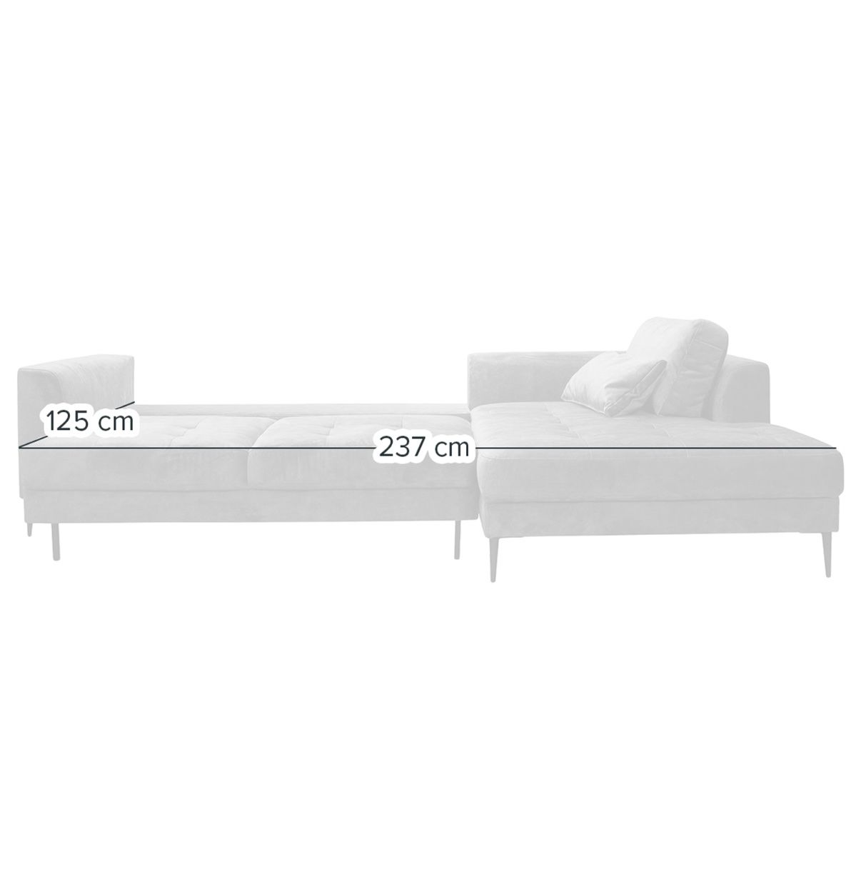 Divani: Studio Copenhagen Ecksofa GAILLON mit Longchair – Nuovo (secondo la descrizione) da Olten venduto da flosflomarkt 5