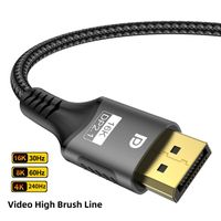 Displayport 16K DP Kabel 8K@120Hz 80Gbps 2.1  1meter