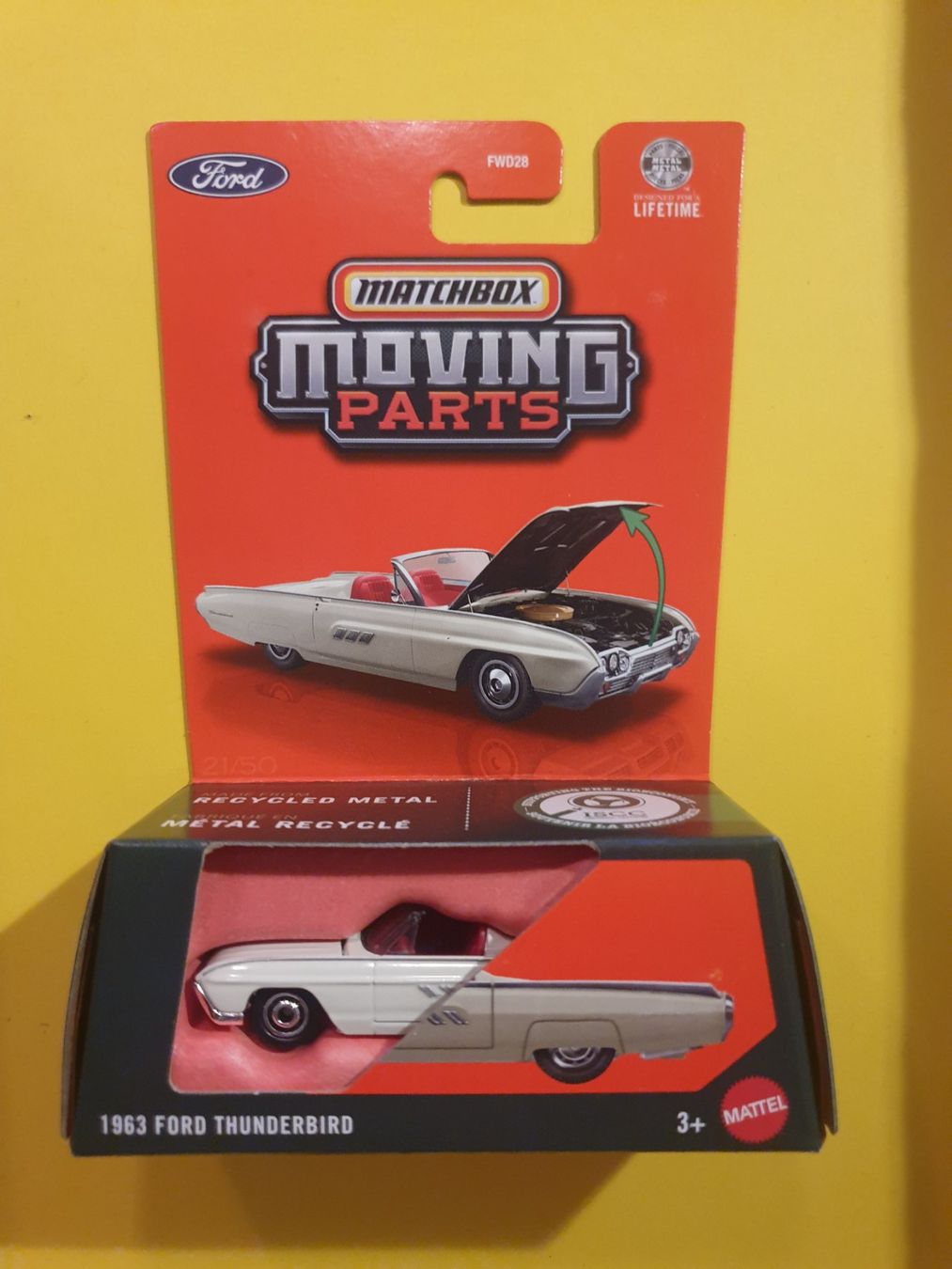 Matchbox Modellini d'auto: Matchbox 1963 FORD THUNDERBIRD – Nuovo e nell'imballaggio originale da Oftringen venduto da Rotor