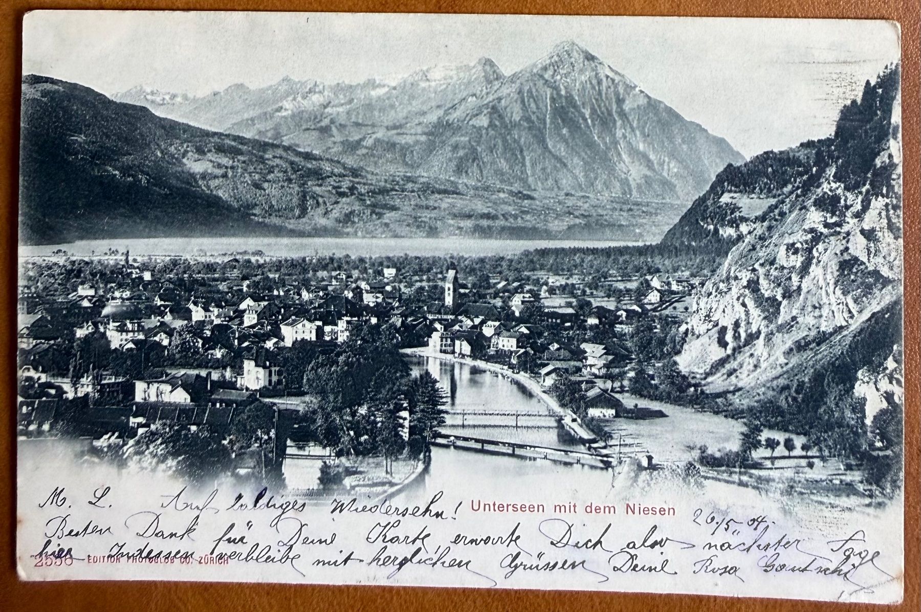 Cartes postales: Unterseen mit Niesen 1904 – D'occasion à Lutry par Ediego