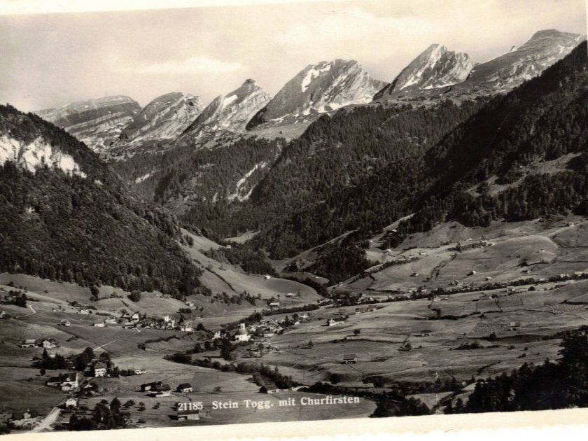 Cartoline postali: Stein Toggenburg Churfirsten vor 1942 – Usato da Widnau venduto da Seppl480