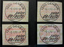 ATM - 4X GENEVE SALON DE L'AUTO 1991/92/93/94 - VOLLSTEMPEL