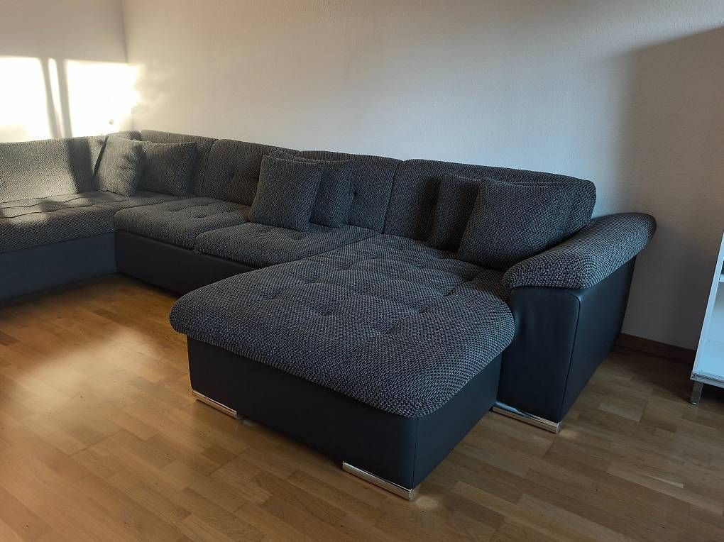 Divani: Mirjan24 NIKO U-Sofa, Schlaffunktion, schwarz/grau – Usato da Greifensee venduto da ProNett 4