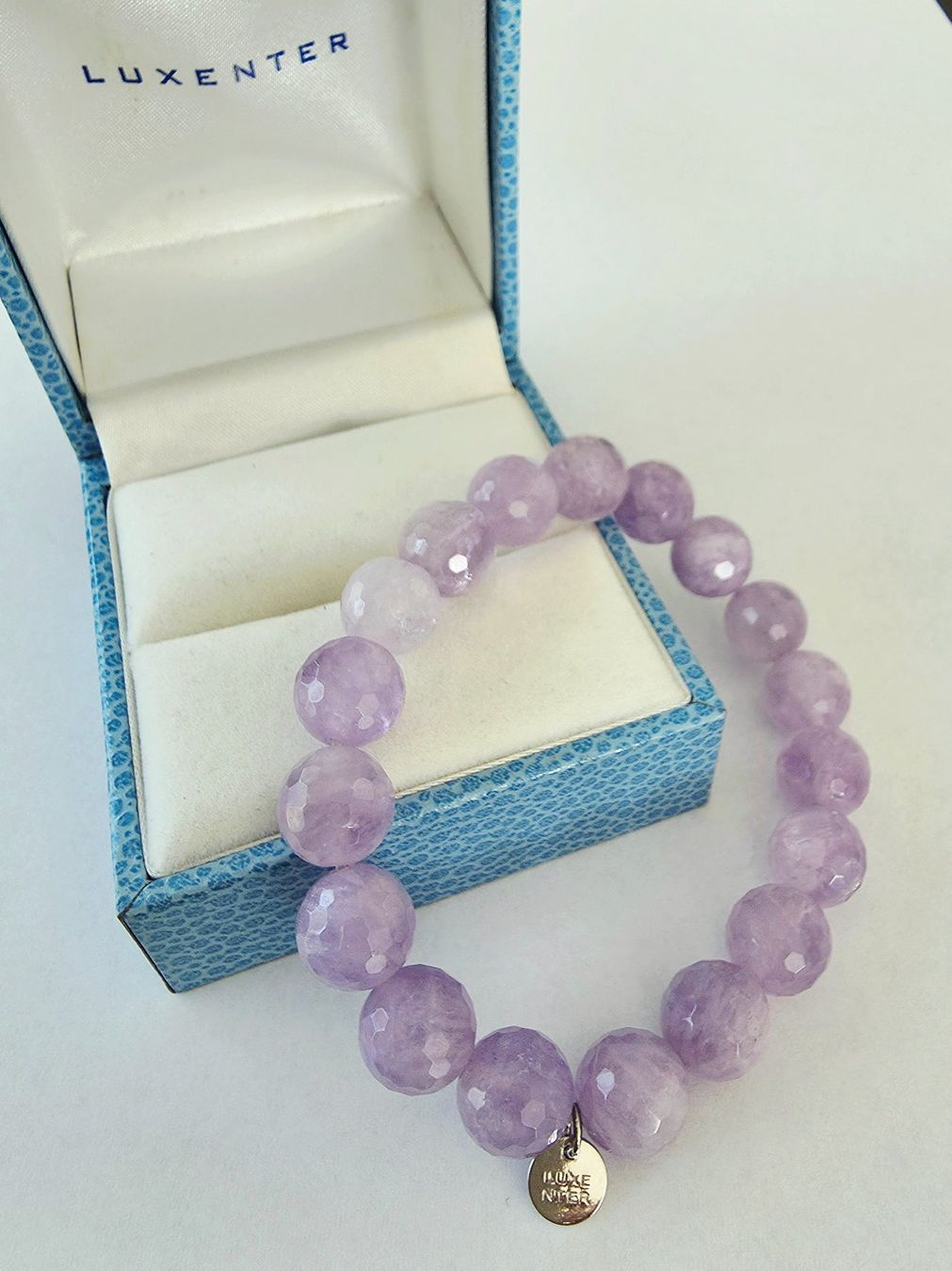 Bracciali & Braccialetti: Helles Amethyst-Edelstein Armband Silber 925 Plättchen - neu – Nuovo e nell'imballaggio originale da Uetikon am See venduto da Coralreef