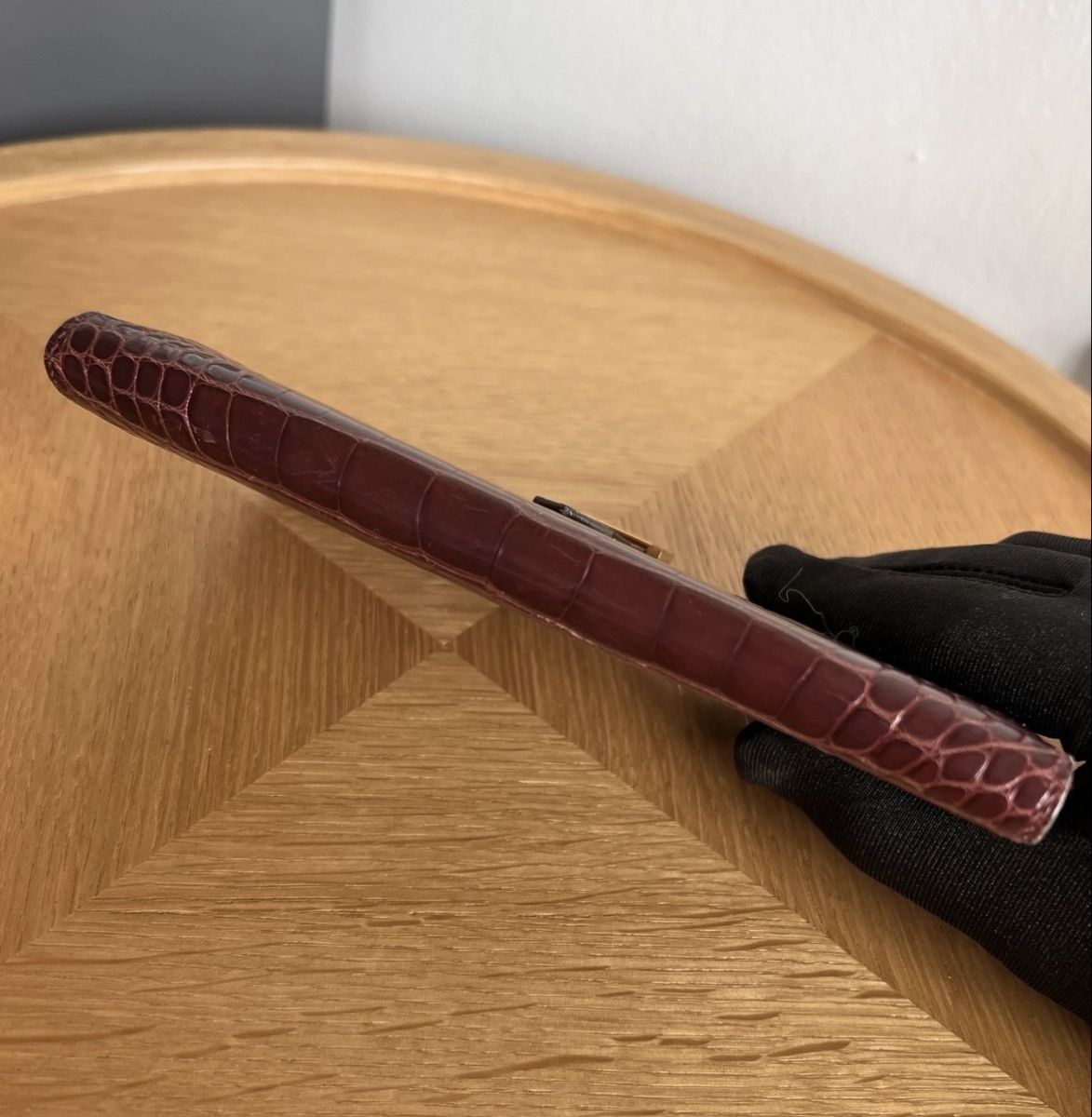 Hermès Portefeuilles: Hermès Krokodil Bordeaux  – D'occasion à Basel par mimi8668 2
