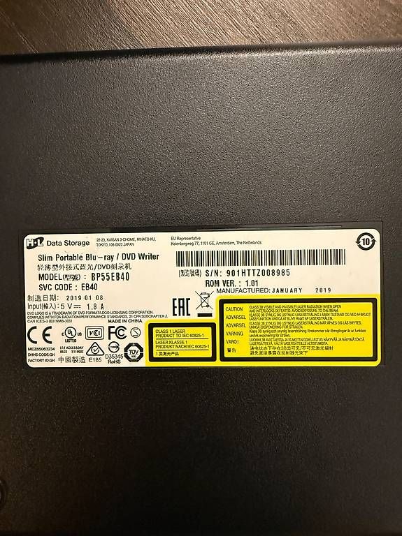 Audio- & Mediensysteme: Externer Slim Blu-ray Brenner HL Data Storage BP55EB40 – Gebraucht aus Oberhasli von the.duchess.16 1