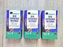 3x Café Bio Espresso Intenso Naturaplan 250g (Neuf)