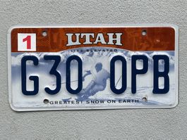 🇺🇸🇺🇸 USA Nummernschild UTAH - SKI LIFE ELEVATED 🇺🇸🇺🇸