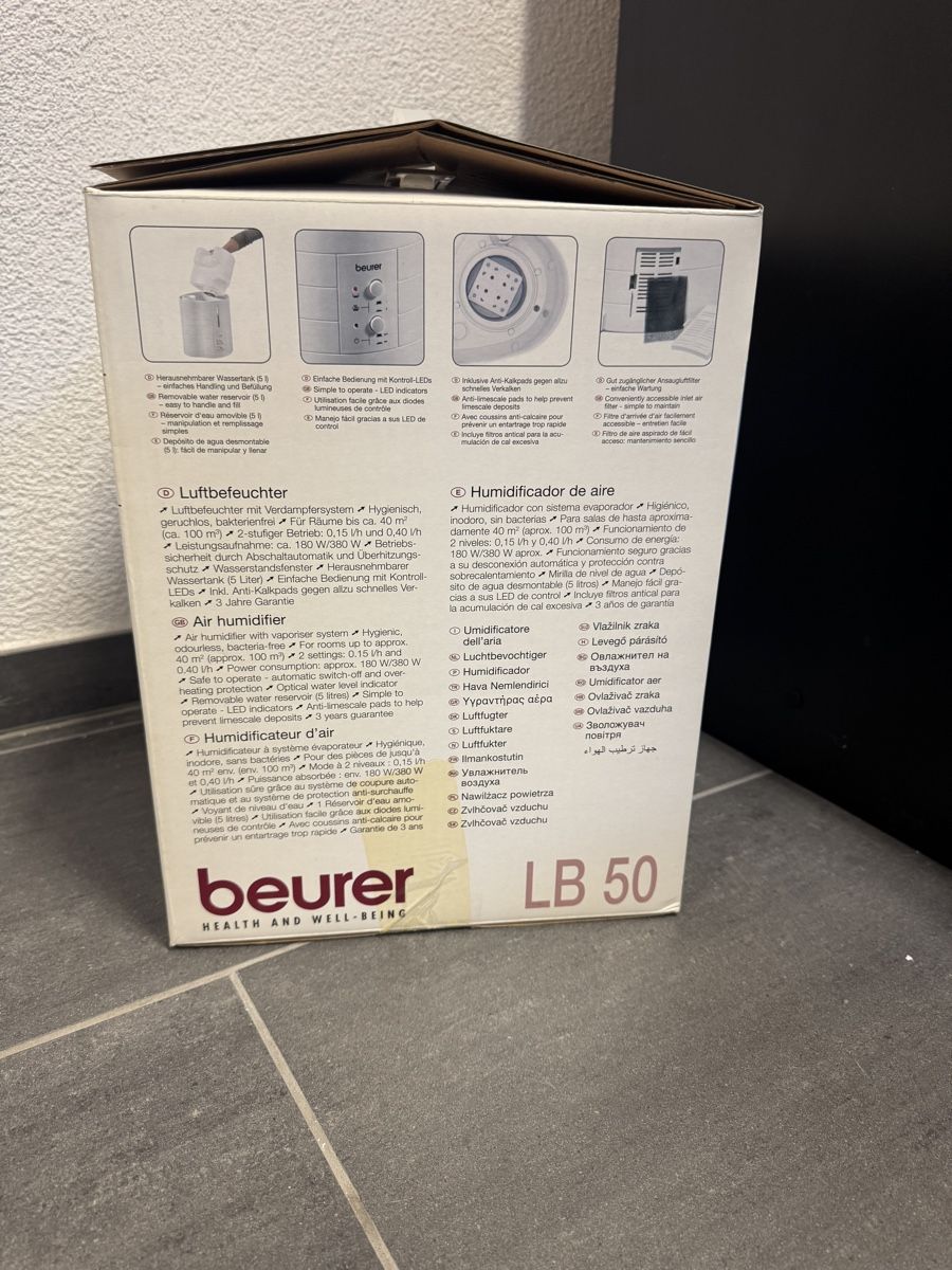 Beurer Umidificatori d'aria: Beurer LB 50 Luftbefeuchter – Nuovo e nell'imballaggio originale da Affeltrangen venduto da Fuelli03 2