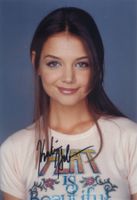Original Autogramm von KATIE HOLMES auf Großfoto