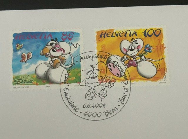 Tutti i francobolli: Diddl Briefmarken Ersttagsbrief 2004 Neu – Nuovo e nell'imballaggio originale da Kloten venduto da Monkell 1
