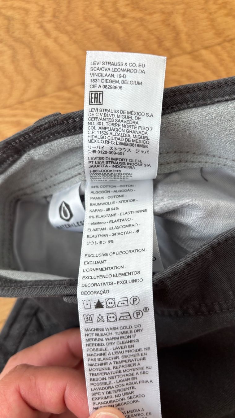 Pantaloni: DOCKERS Chino Anthracite 33/32 – Usato da Cham venduto da Merdek123 3
