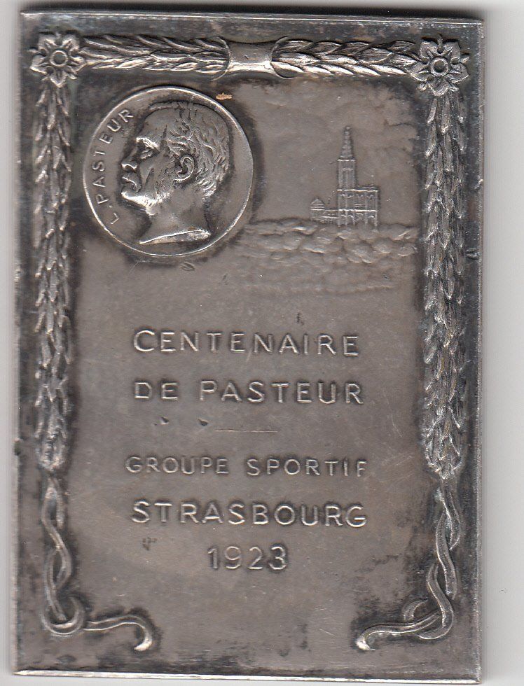 Medaillen: Centenaire de Pasteur Strasbourg 1923 – Gebraucht aus Gossau SG von Gallus00