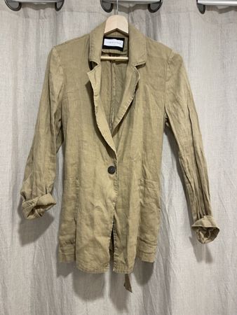 CARACTERE Blazer beige 38 weiches Leinen Versand 9.-