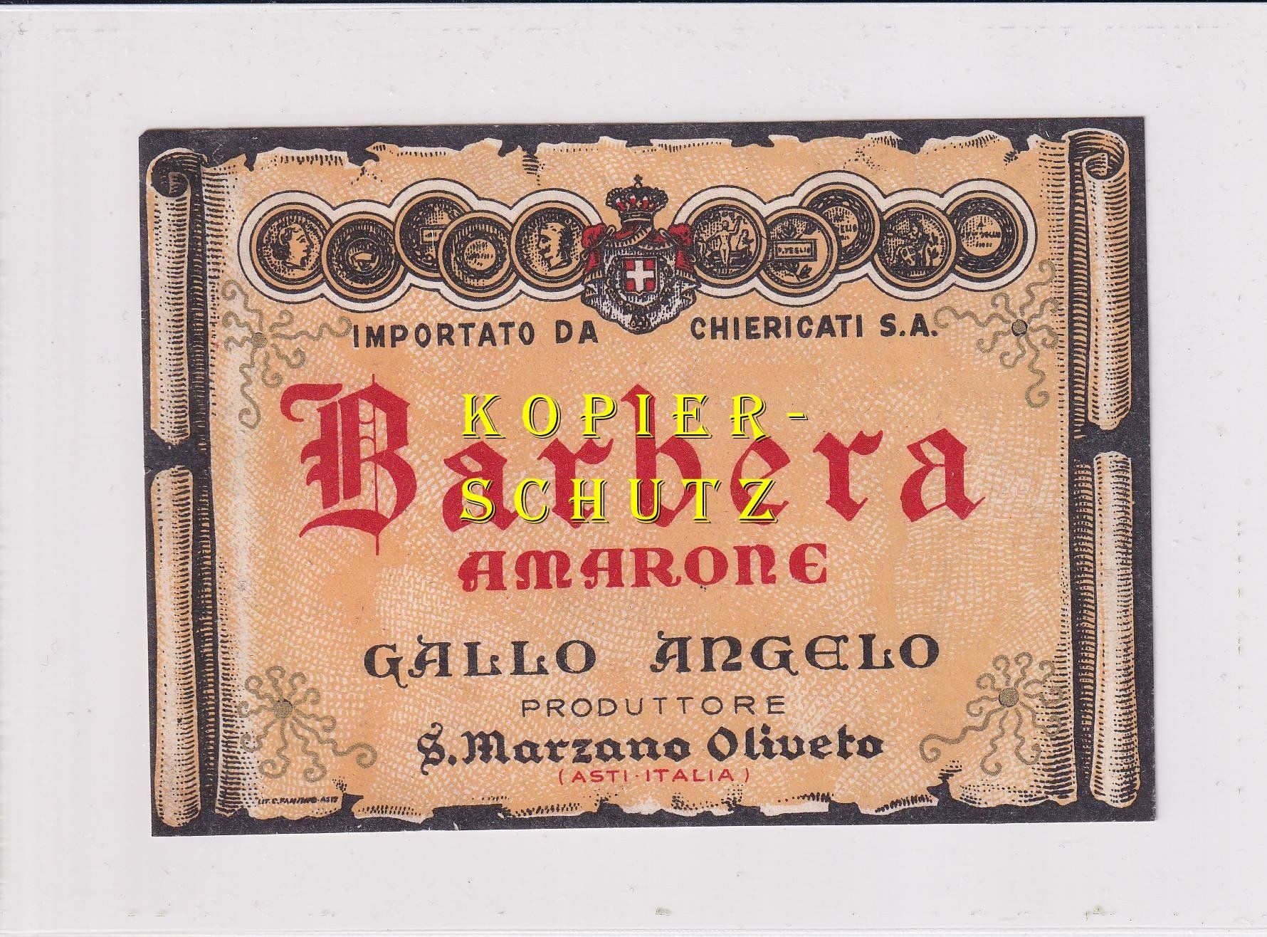 Papiere: Etikette - Barbera Amarone /bd – Gebraucht aus Hombrechtikon von Rudolf07