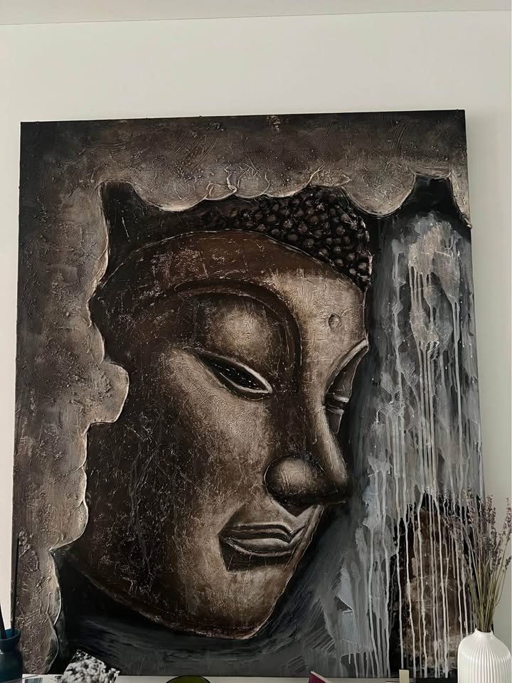 Poster & Bilder: Buddha Bild / Gemälde, Leinwand, neuwertig, gross – Gebraucht aus Zürich von but_2gsm 2