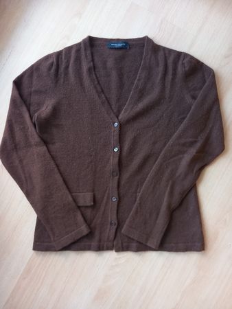 Cardigan brun en cachemire Bruno Manetti