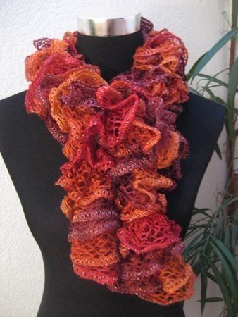 Echarpe tricotée à la main, neuve, lagenlook