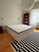 White Bed with Drawers Great Condition