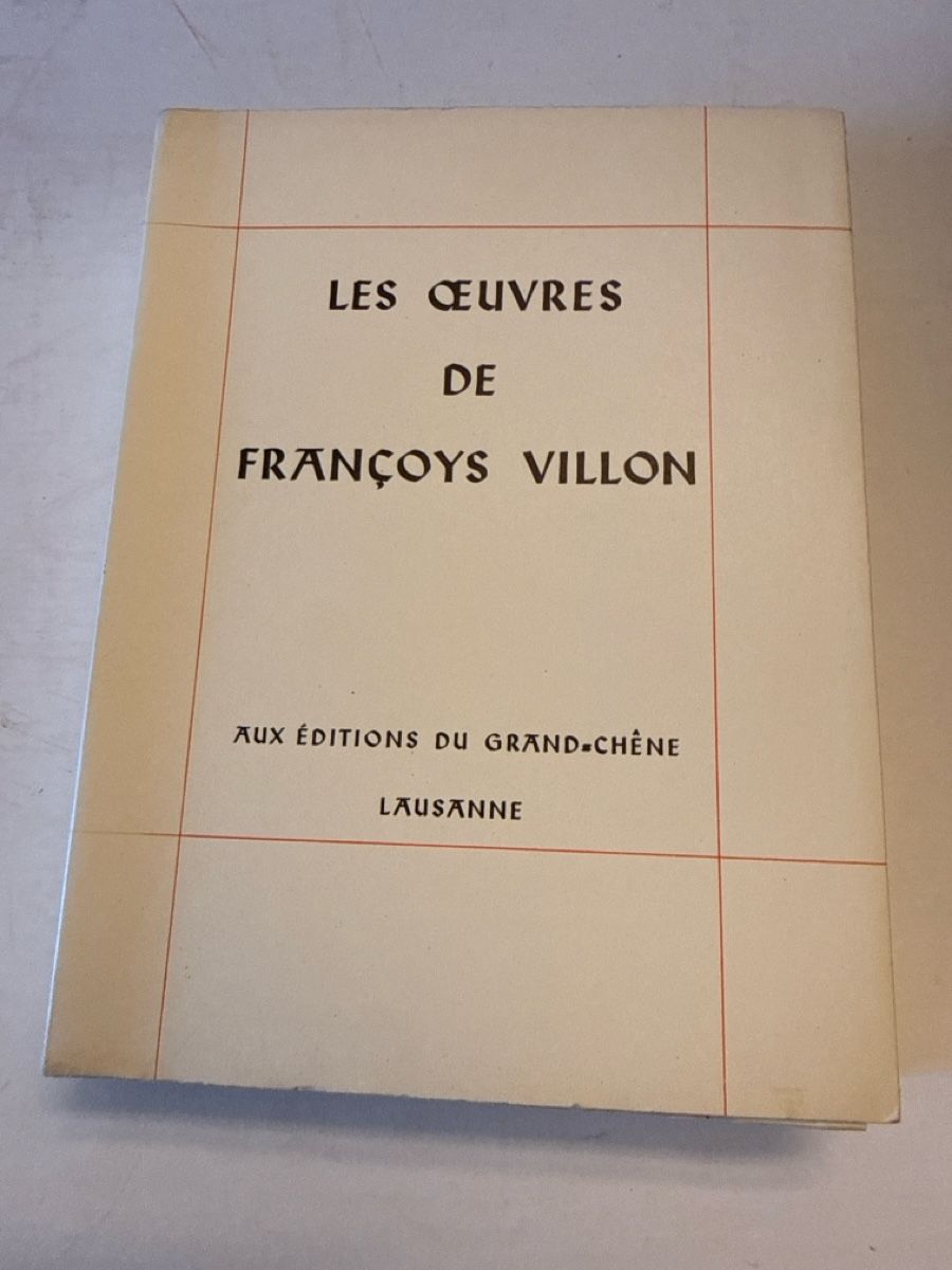 Bücher: VILLON François Œuvres – Gebraucht aus Schmitten FR von Hohezelg