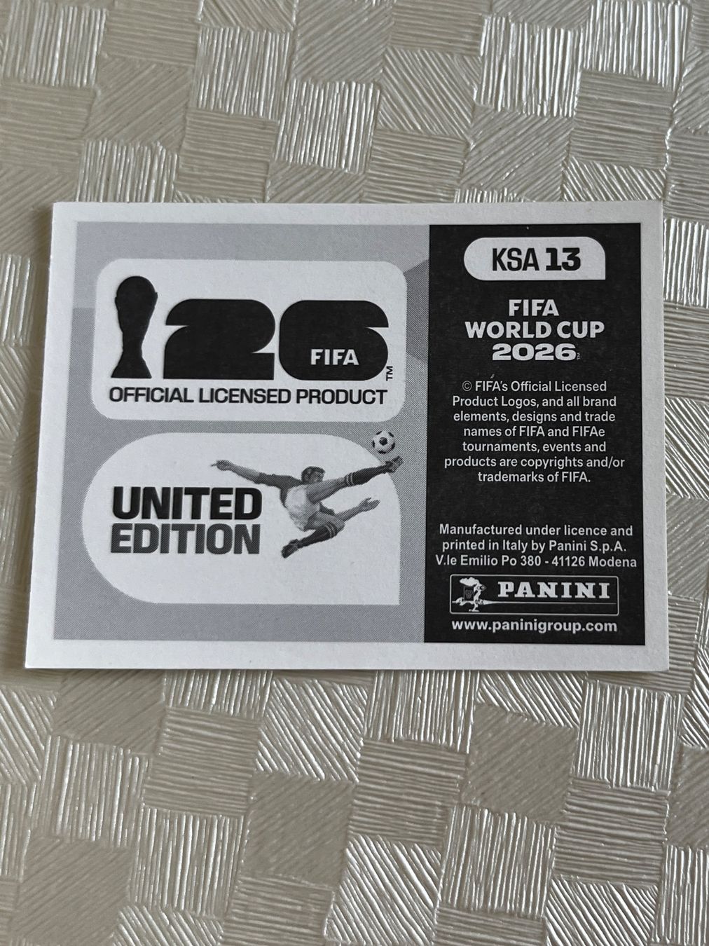 Panini Carte collezionabili: Panini Fifa World Cup 2026 KSA 13 – Usato da Winterthur venduto da Numero1 1
