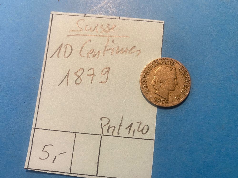 SUISSE 10 CENTIMES 1879 Kaufen auf Ricardo