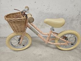 Laufrad Creme pink mit Korb guter Zustand