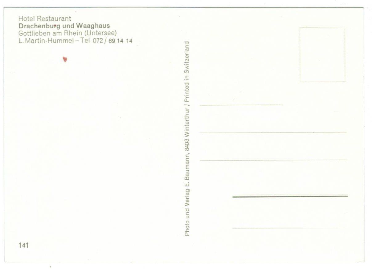 Cartoline postali: AK  Drachenburg Gottlieben – Usato da Zürich venduto da tol_b7c7 1