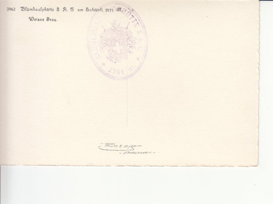 Cartoline postali: Blüemlisalphütte ca. 1915 – Usato da Bürglen TG venduto da StampGraf 1