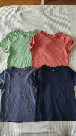 4er Pack Kinder T-Shirts H&M Grösse 98/10 Sommerliche Farben