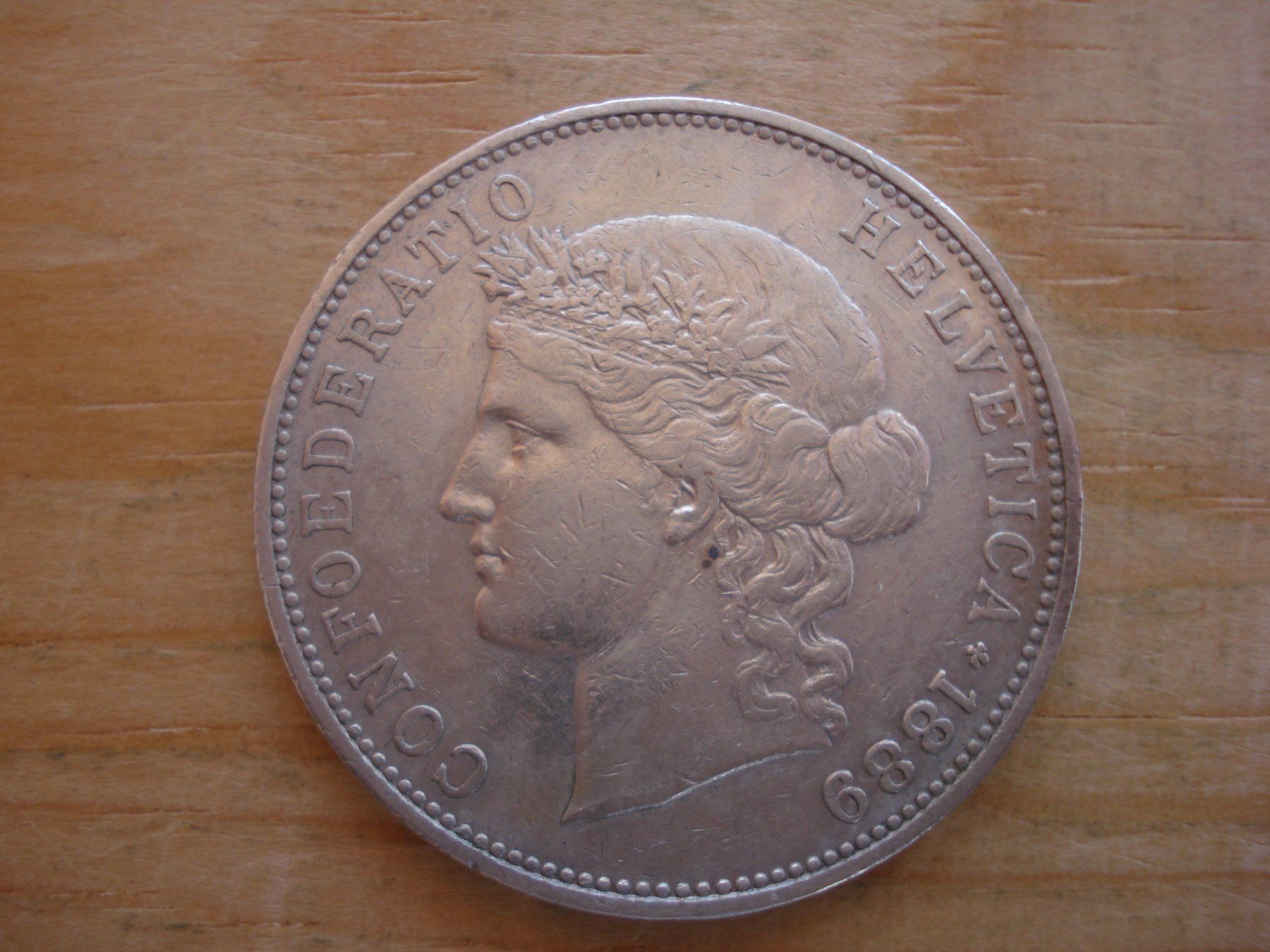 Tutti le monete: (C1) 5 Franken 1889 VZ- – Usato da Erlach venduto da Net-Coins