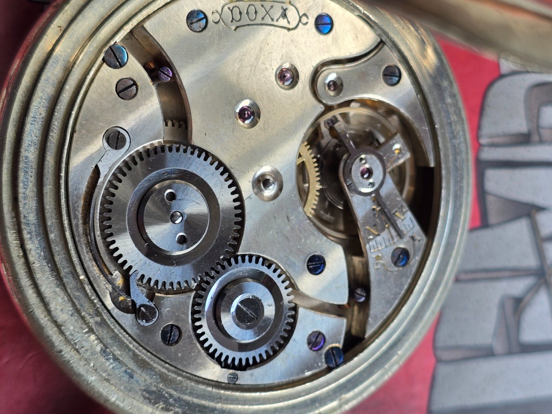 Doxa Orologi: 2 Doxa Goliath Eisenbahn Taschenuhr HA – Usato da Muri AG venduto da Corredor 4
