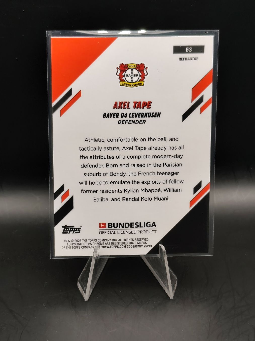 Topps Carte collezionabili: Axel Tape - Topps Chrome Refractor RC - Leverkusen – Usato da Ostermundigen venduto da DaCards 1