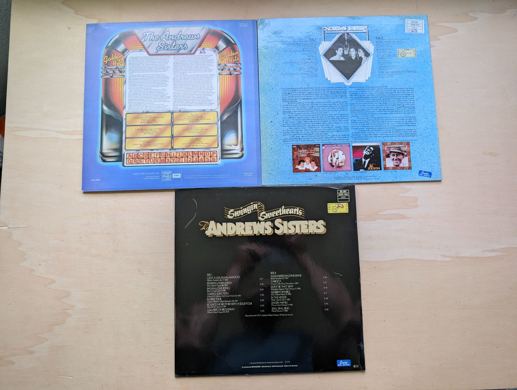 Dischi in vinile: Andrews Sisters  3x – Usato da Ebikon venduto da kisuM 1