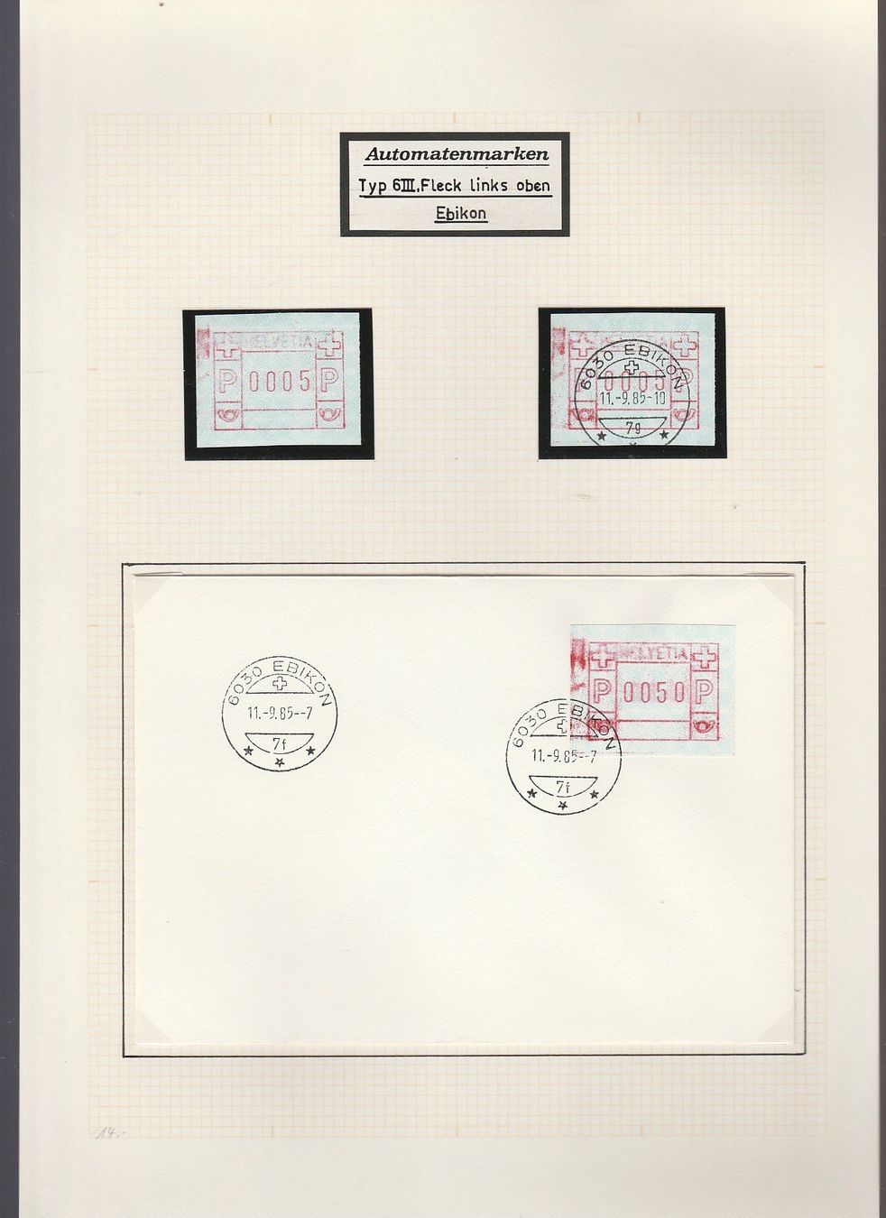 Tous les timbres: 6III Fleck links oben – D'occasion à Oberglatt ZH par Wiedmi6