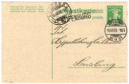 LAUFENBURG Stabstempel a. Ganzsachen-Postkarte nach LENZBURG
