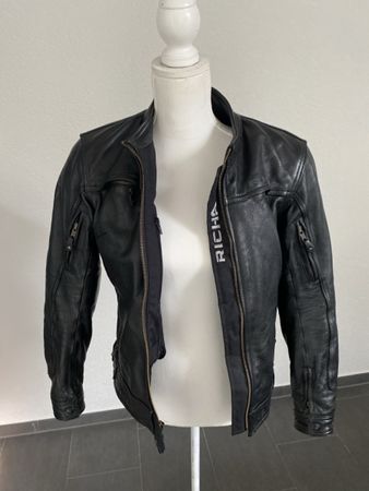 Richa Motorradjacke Leder schwarz mit Thermofutter 