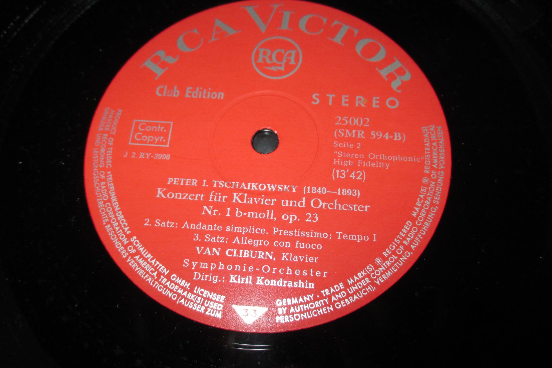 Schallplatten: Schellak Schallplatte, Peter I.Tschaikoswsky – Gebraucht aus Zürich von burgi9 8